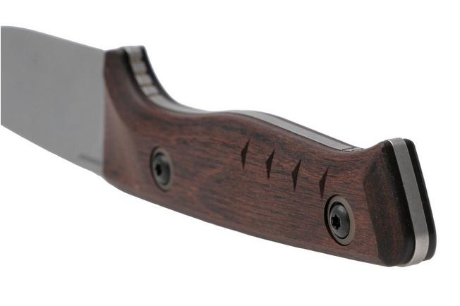 Afbeelding voor Benchmade SlipRidge Fixed 15650-KIT, Stonewashed CPM MagnaCut, Stabilized Wood, jachtmes met ontweihaak