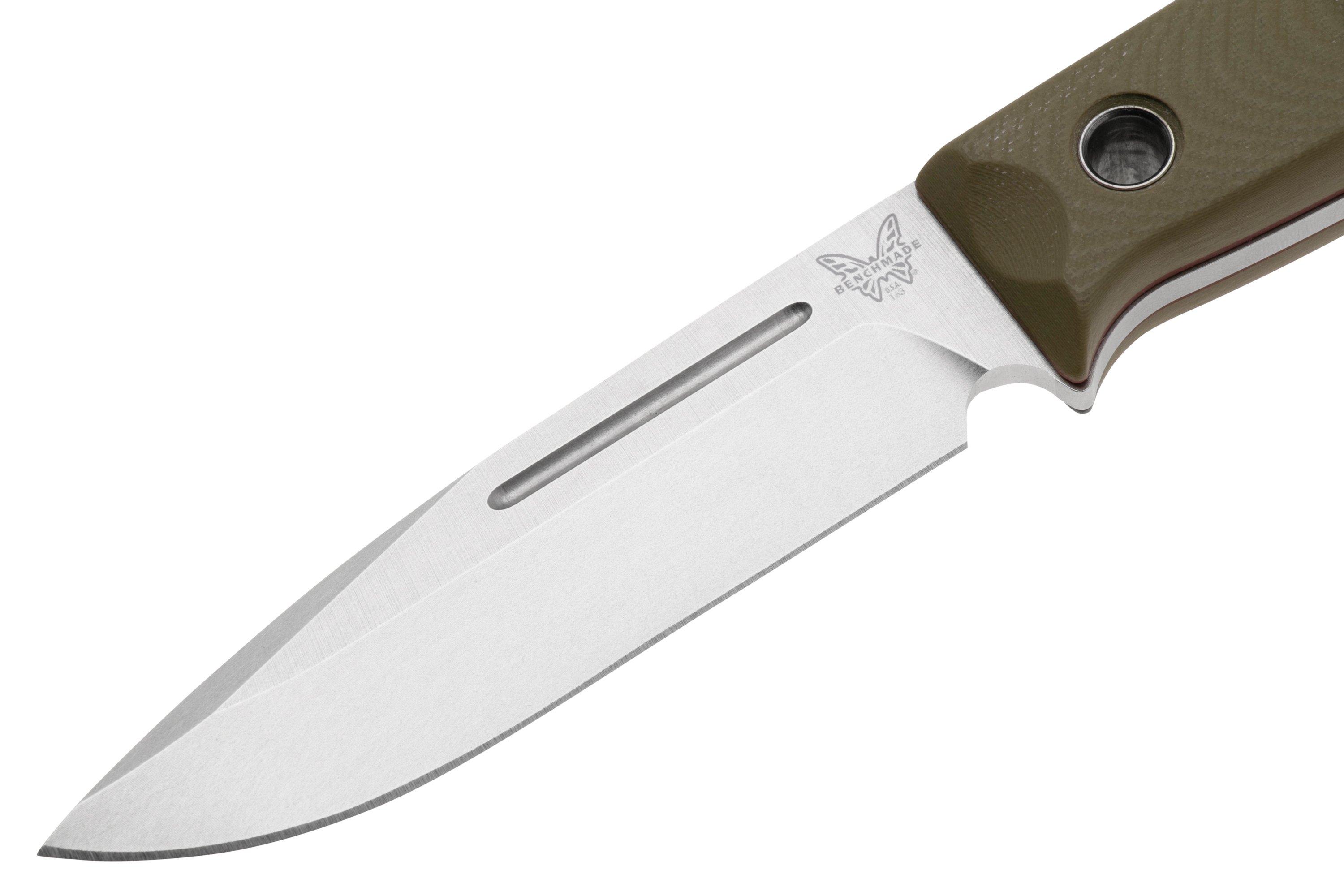 Benchmade Bushcrafter 163-1, CPM-S30V, OD Green G10, bushcraft knife,  Sibert design | Advantageously shopping at Knivesandtools.com