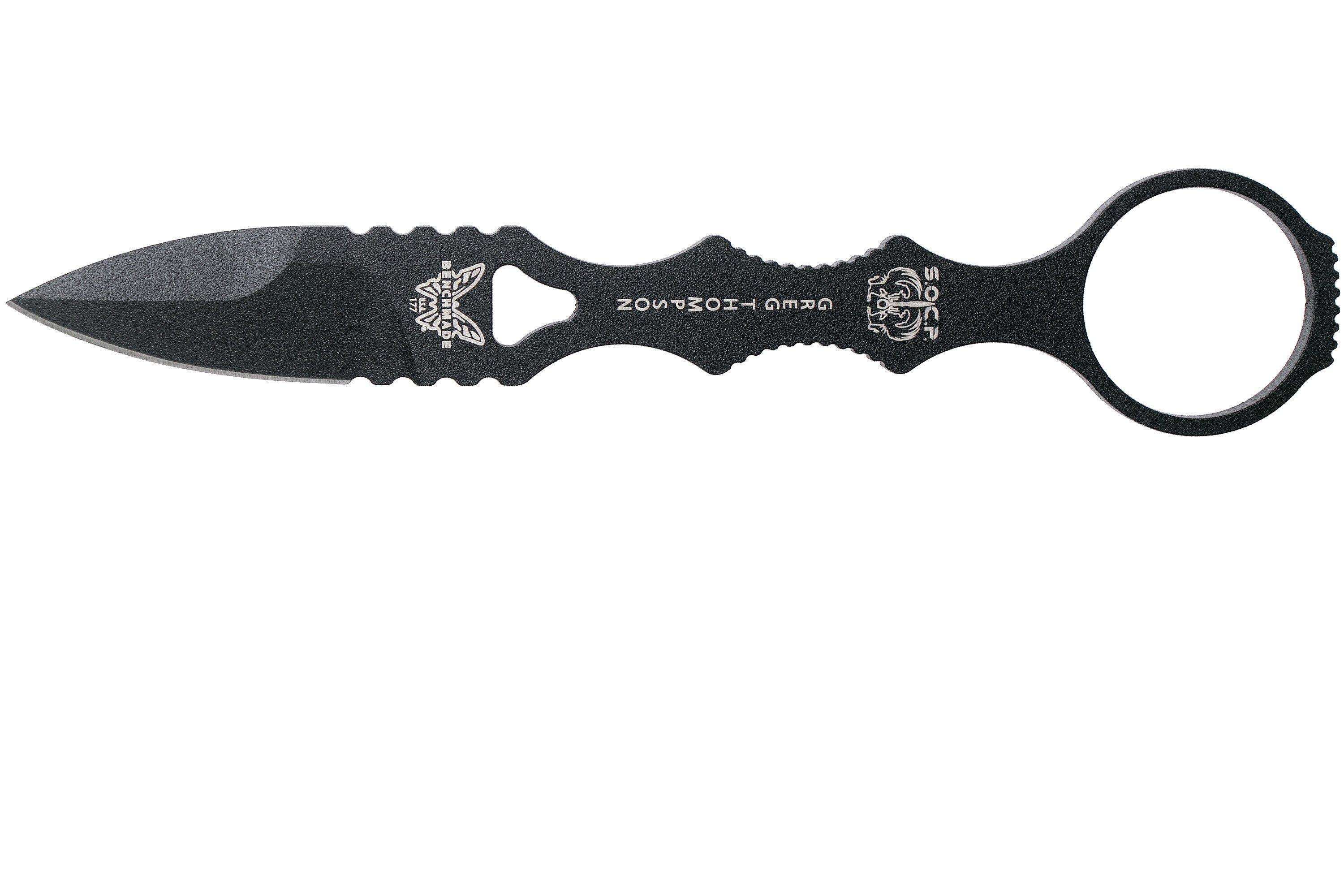 Benchmade Mini SOCP 177BK fixed knife, Greg Thompson design |  Advantageously shopping at Knivesandtools.com