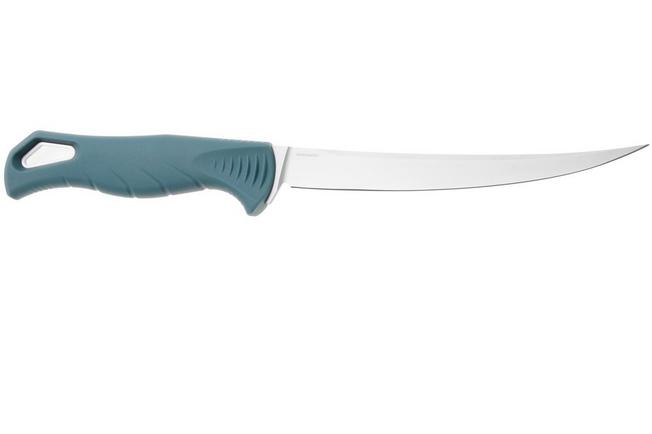 Afbeelding voor Benchmade Fishcrafter Trailing Point 5” 18030, Stonewashed CPM MagnaCut, Depth Blue Santoprene fileermes