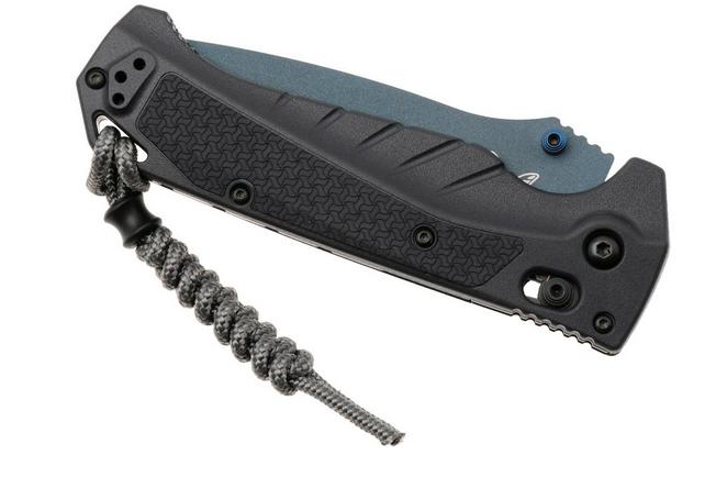 Bild für Benchmade Adira 18060BT-01 Blue Titanium Cerakote CPM MagnaCut, Tempest Gray Grivory Taschenmesser