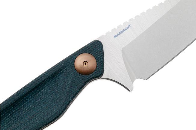 Bild für Benchmade Dacian 203-04 Stonewashed CPM MagnaCut, Blue Canvas Micarta Fahrtenmesser, Kydexscheide mit Leder