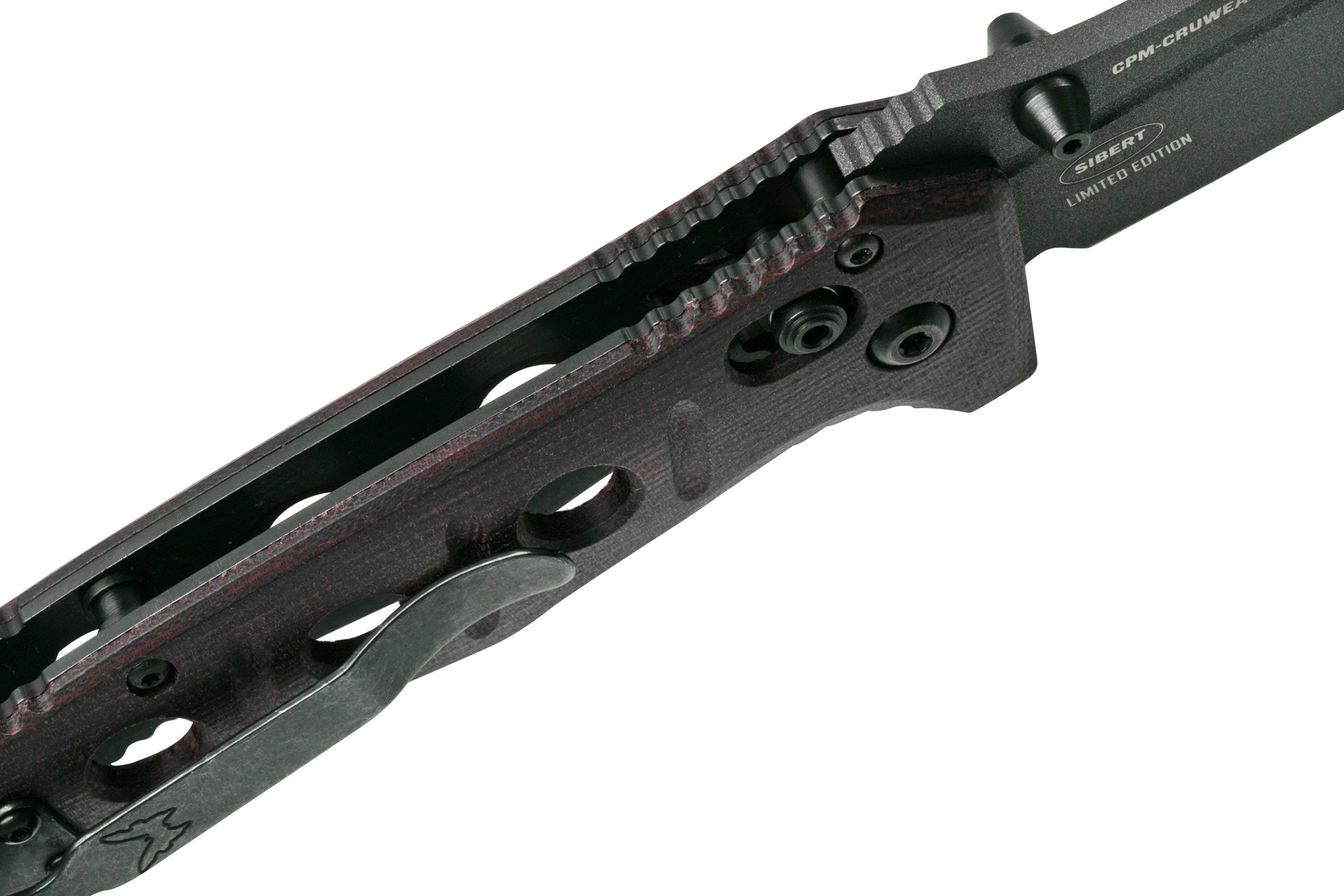 Benchmade 273BK-2201 Sibert Mini Adamas Burgundy Micarta, Cobalt Black ...