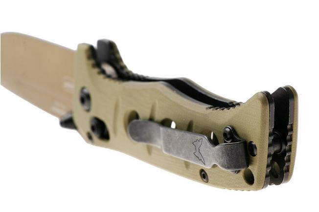 Afbeelding voor Benchmade Mini Adamas 273FE-05, Flat Earth Cerakote CPM MagnaCut, OD Green G10 zakmes, Shane Sibert design