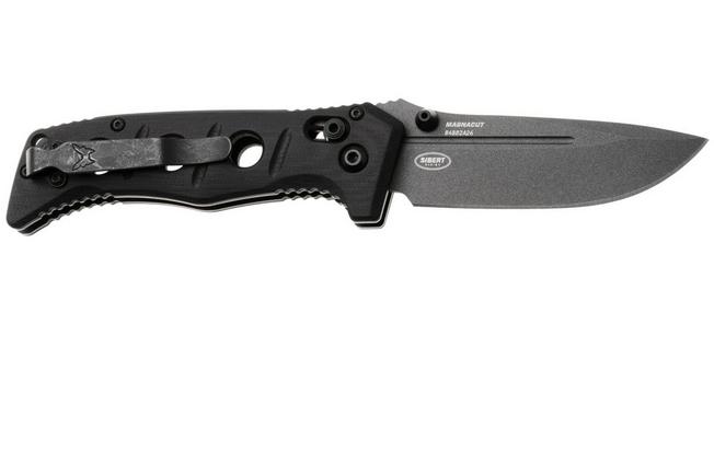 Afbeelding voor Benchmade Mini Adamas 273GY-04, Tungsten Grey Cerakote CPM MagnaCut, Black G10 zakmes, Shane Sibert design