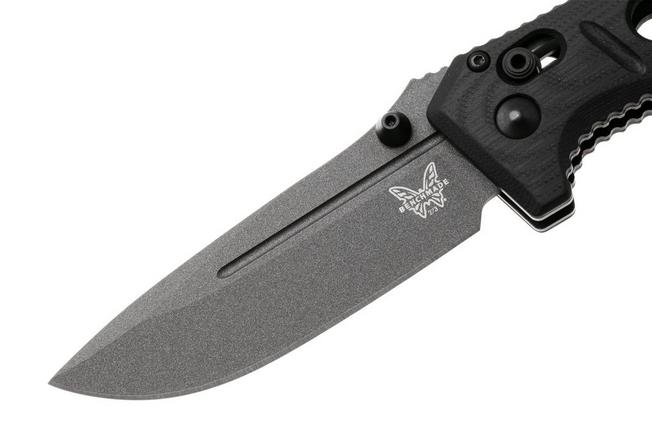 Afbeelding voor Benchmade Mini Adamas 273GY-04, Tungsten Grey Cerakote CPM MagnaCut, Black G10 zakmes, Shane Sibert design