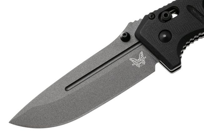 Afbeelding voor Benchmade Adamas 275GY-03, Black Oxide CPM MagnaCut, Black G10 zakmes, Shane Sibert design