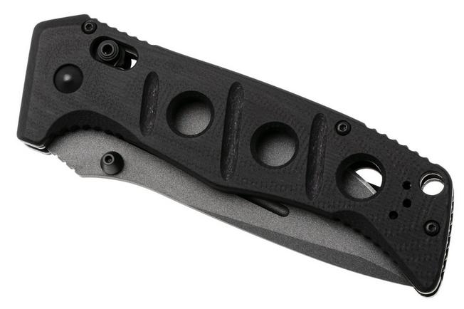Afbeelding voor Benchmade Adamas 275GY-03, Black Oxide CPM MagnaCut, Black G10 zakmes, Shane Sibert design