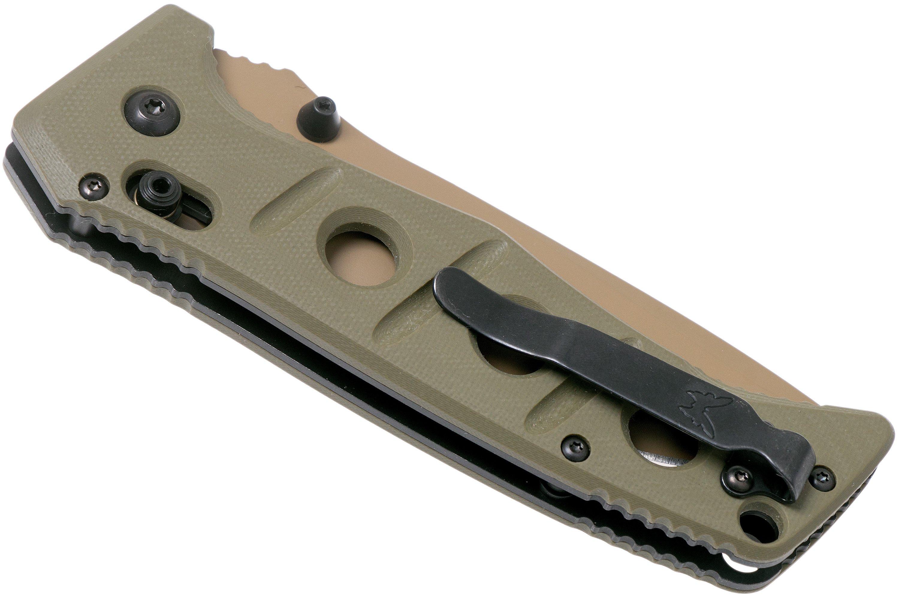 Benchmade 275SFE2 Sibert Adamas OD Green G10, Flat Earth Serrated