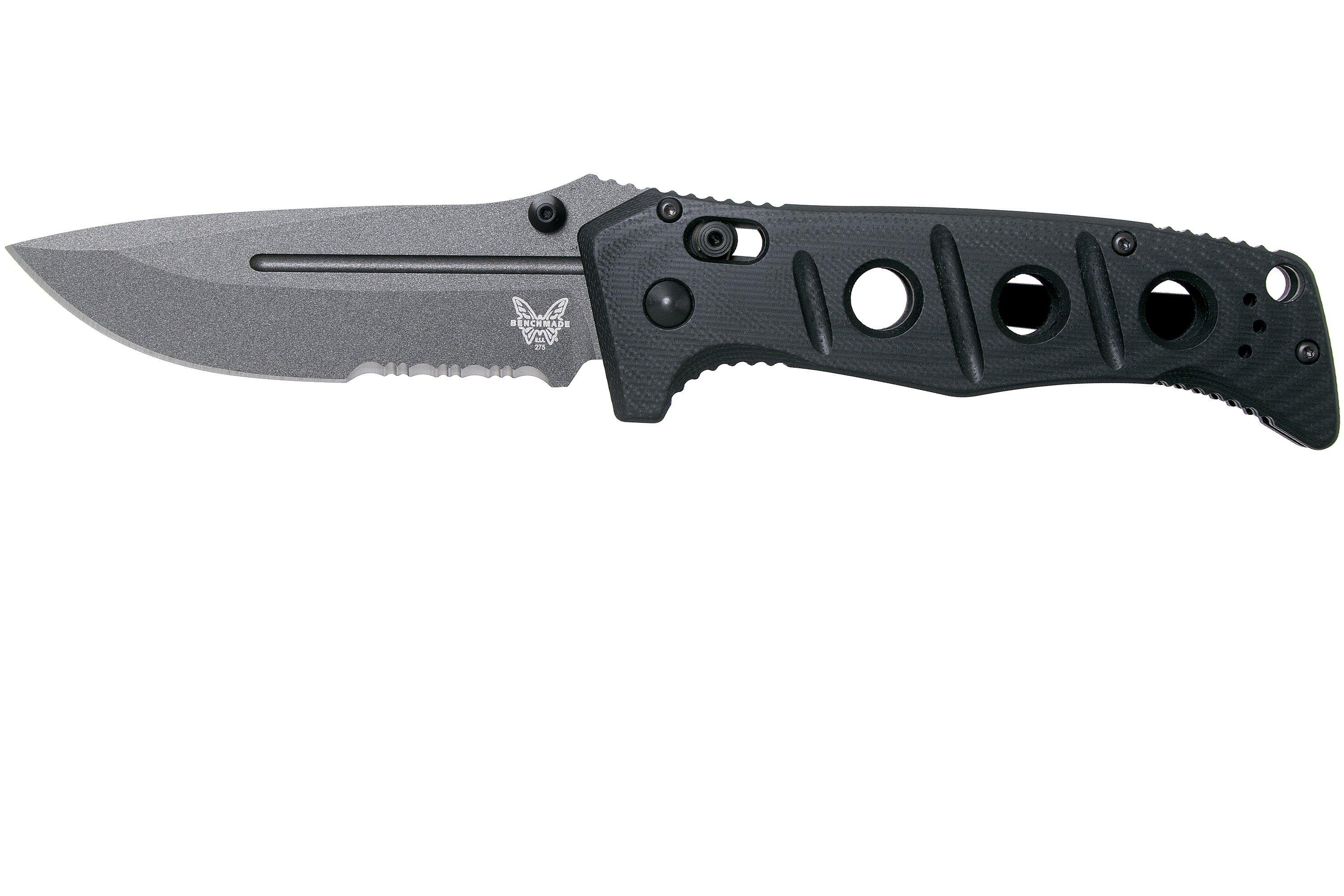 Benchmade 275SGY1 Sibert Adamas Black G10, Tungsten Grey Serrated