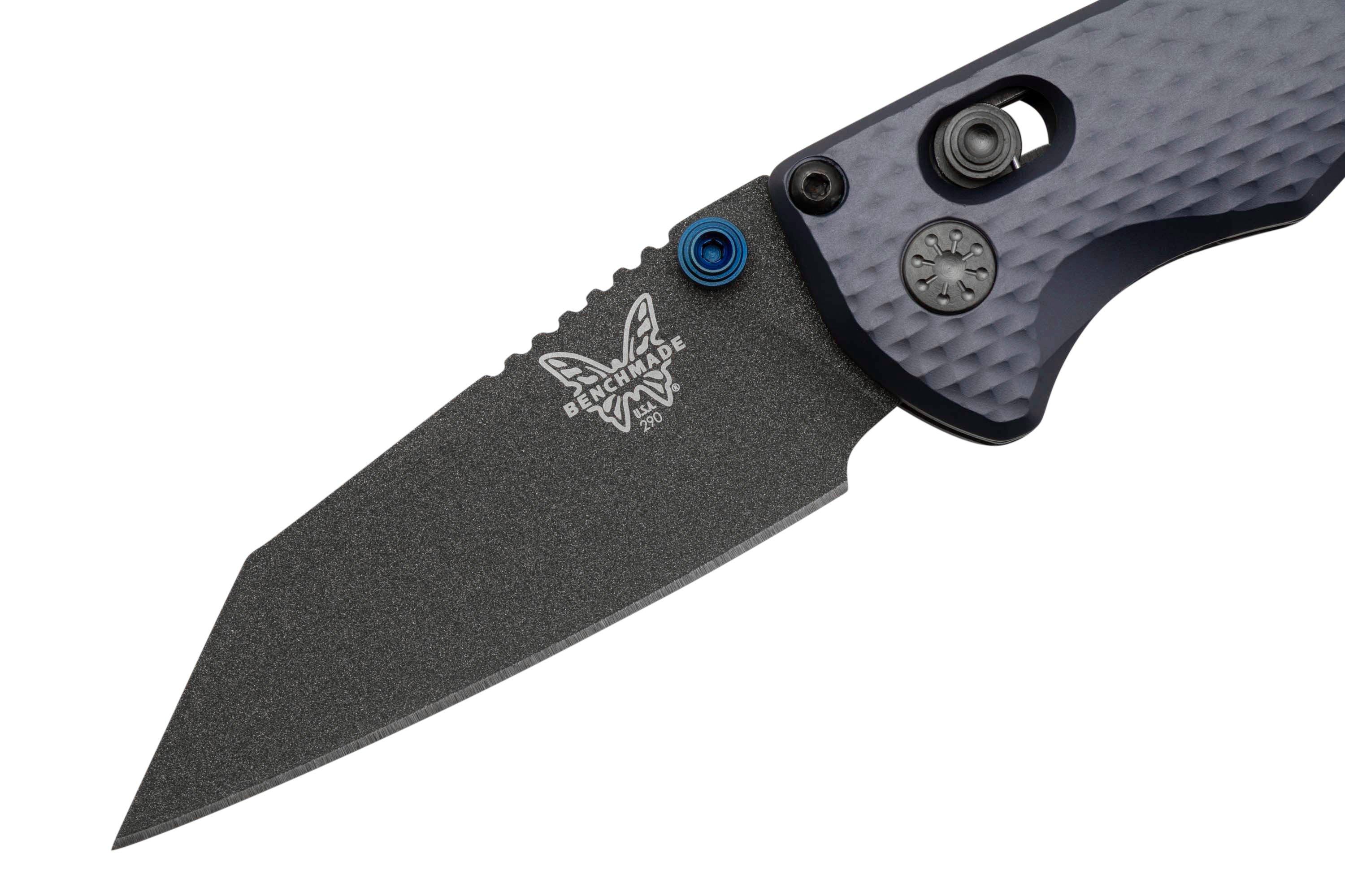 Benchmade 290BK Full Immunity Crater Blue pocket knife | Advantageously ...