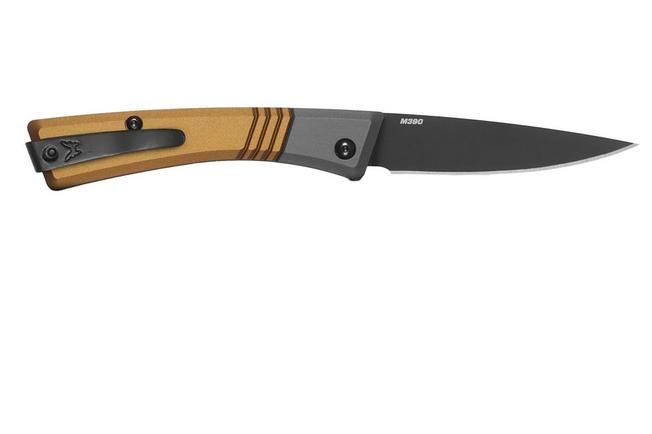 Image for Benchmade Successor 315BK-01, Black Cerakote M390, Burnt Brass, Ash Gray, Aluminium, pocket knife