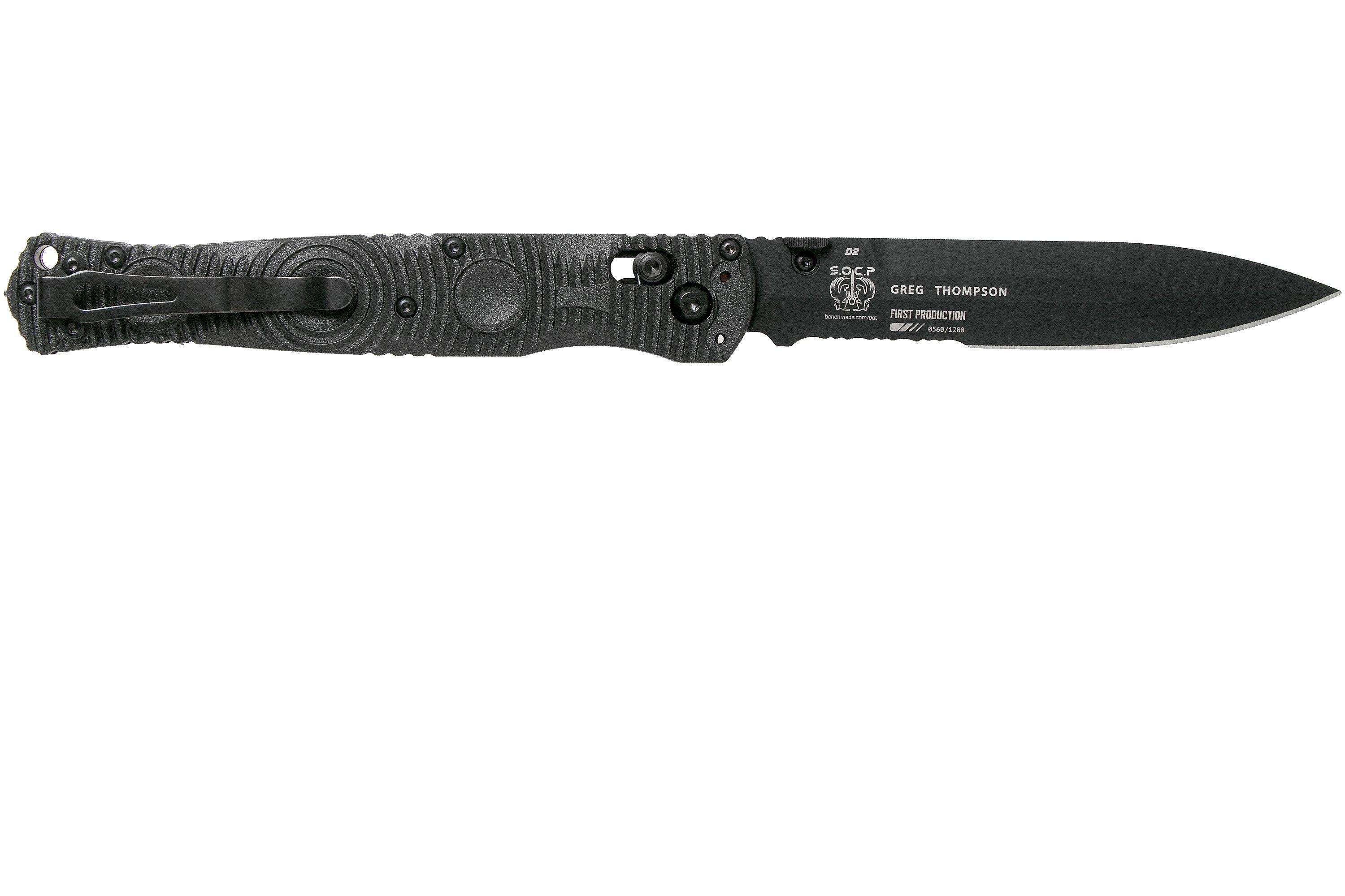 Benchmade SOCP 4.5 391SBK Serrated pocket knife, Greg Thompson 