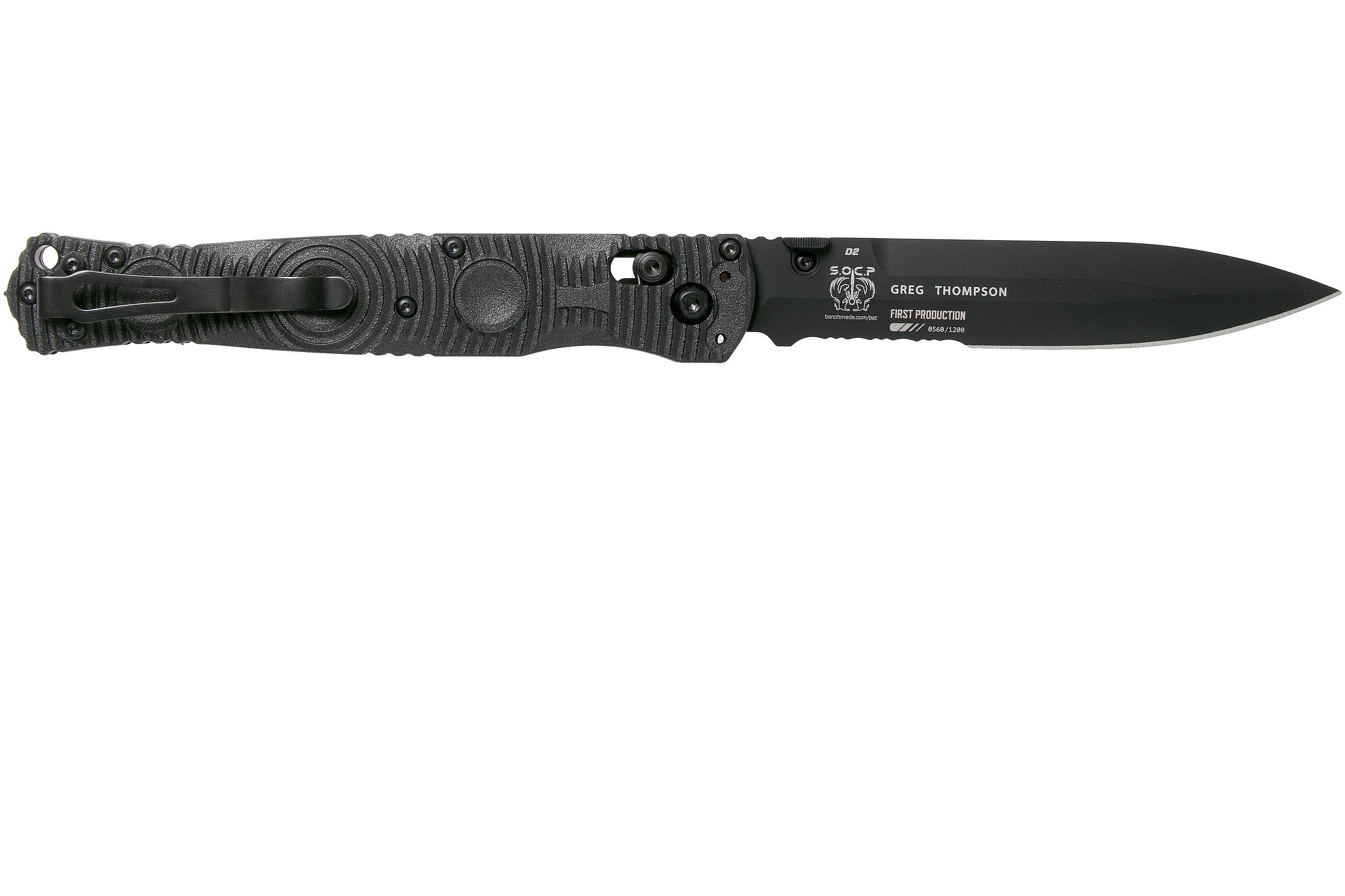 Benchmade SOCP 4.5 391SBK Serrated pocket knife, Greg Thompson design