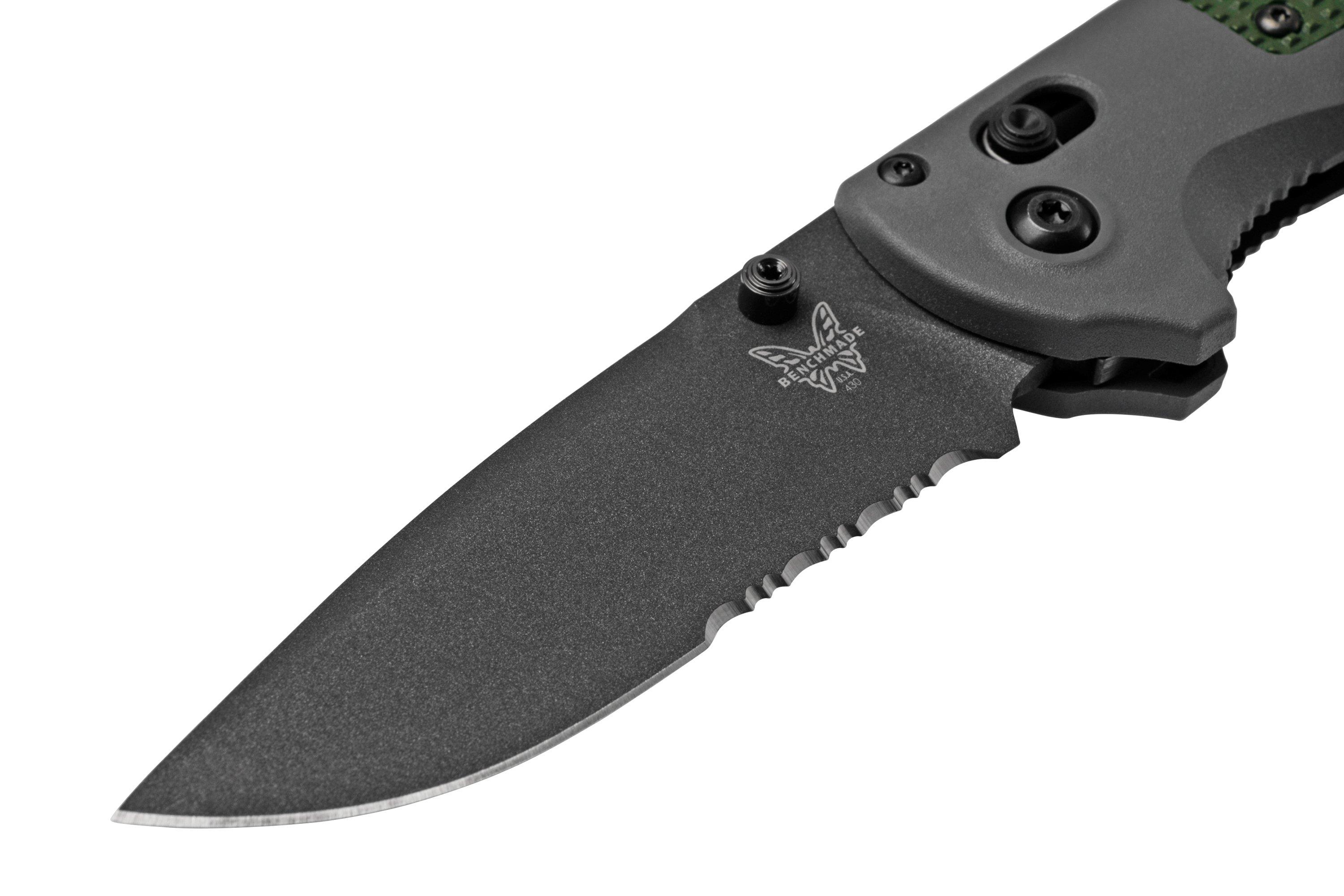 Benchmade Redoubt 430SBK Serrated pocket knife | Advantageously ...