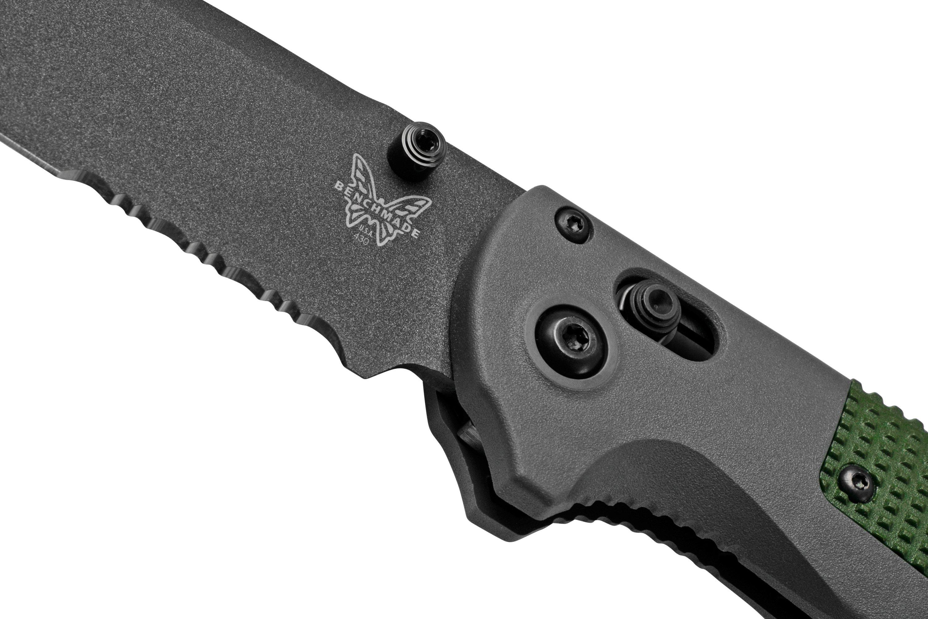 Benchmade Redoubt 430SBK Serrated pocket knife | Advantageously ...