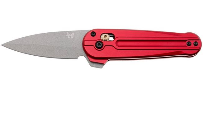 Afbeelding voor Benchmade Lowden 491GY-01 PVD M390, Phoenix Red Aluminium, zakmes
