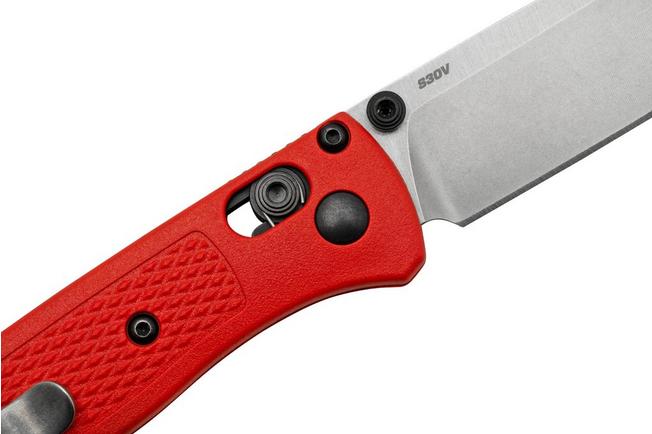 Benchmade Knives: 533-04 Mini Bugout - Mesa Red Grivory - CPM-S30V - AXIS  Lock