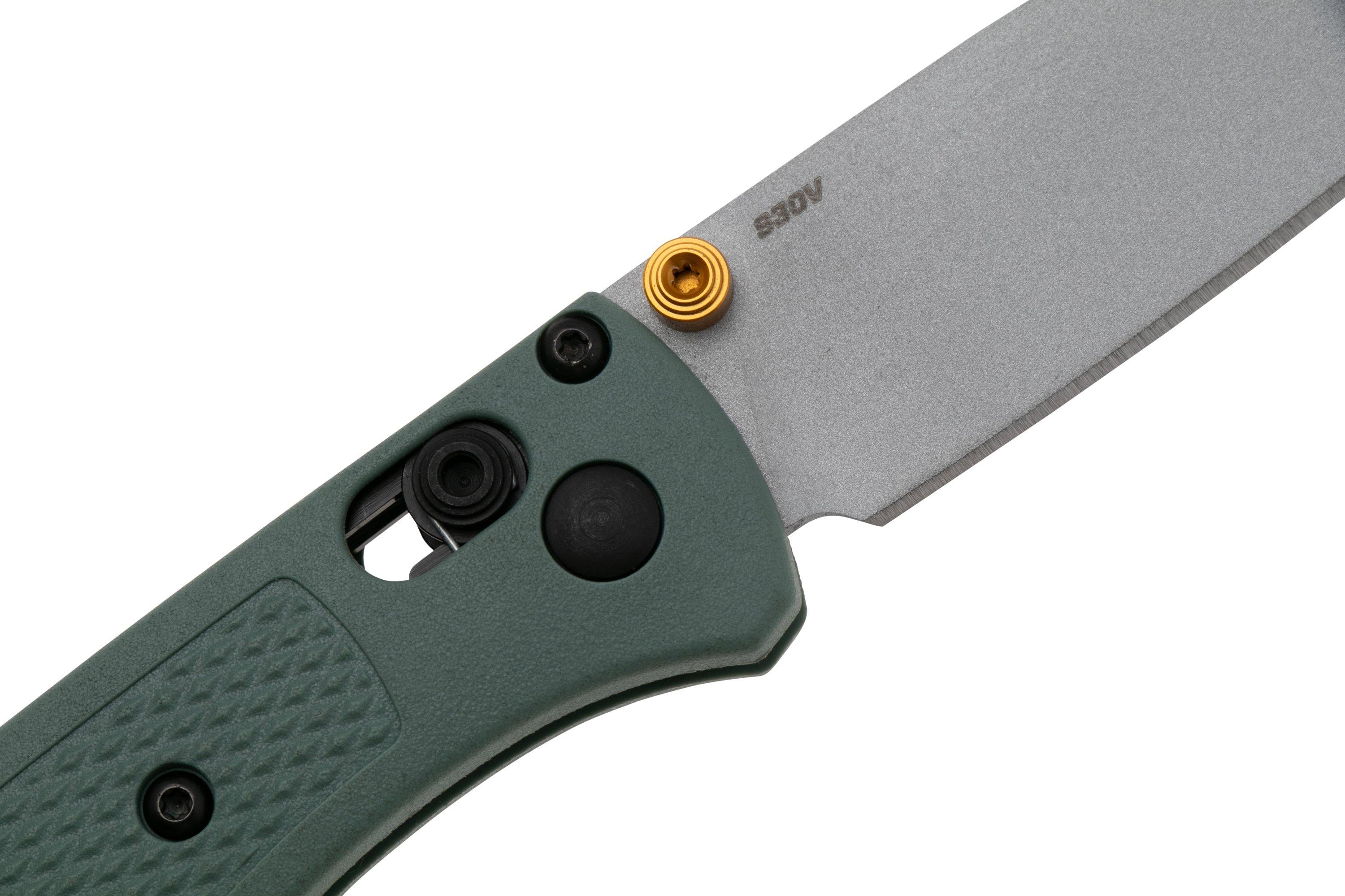 Benchmade Mini Bugout 533SL-07 Crushed Silver Cerakote CPM S30V, Sage ...