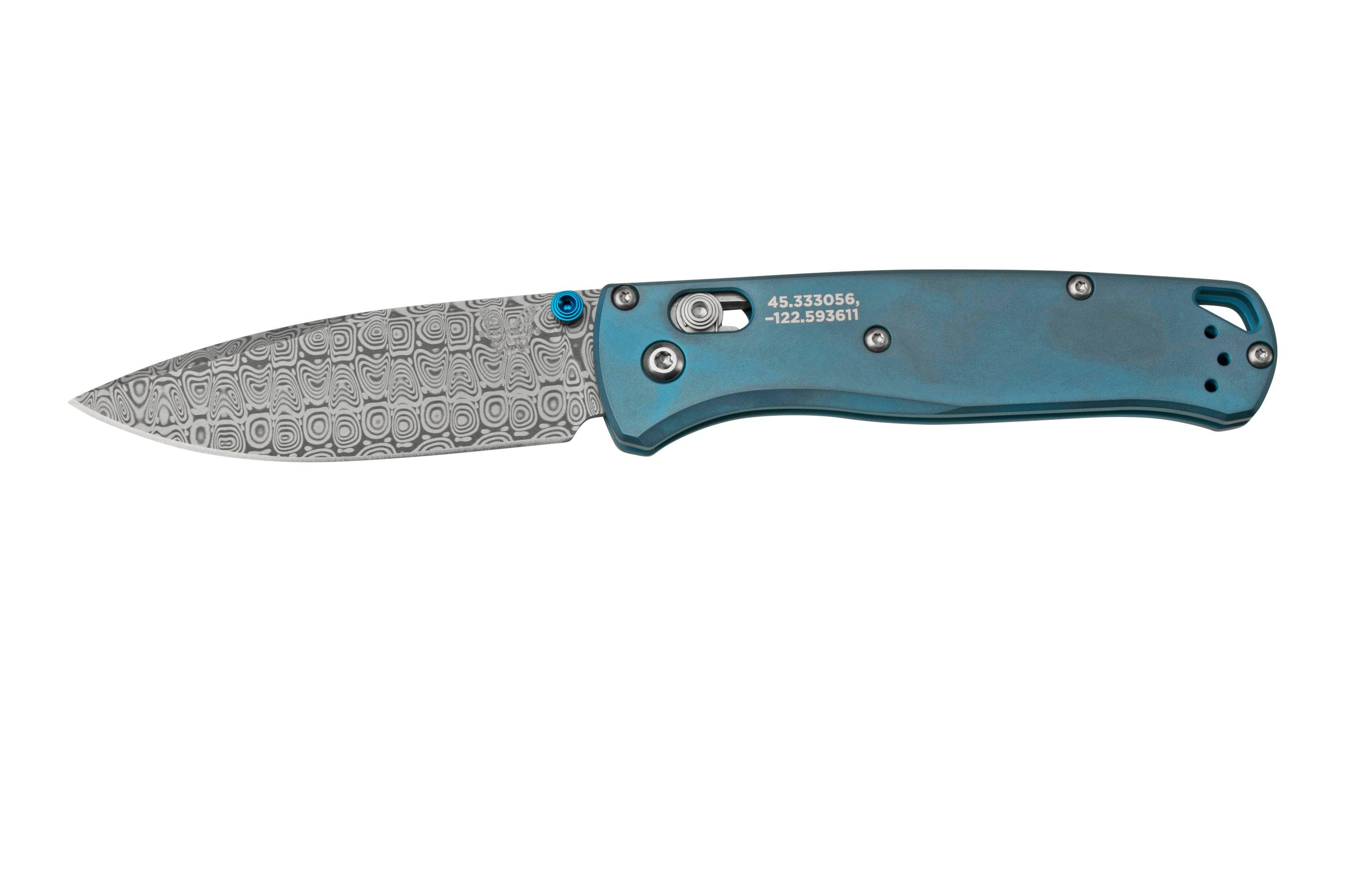 Benchmade Bugout 5th Anniversary 2022 5352204 Blue Damasteel, pocket