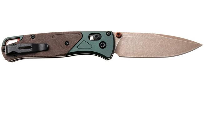 Afbeelding voor Benchmade Bugout 535FE-2602, Flat Dark Earth Battlewashed PVD CPM S90V, Taiga Green Aluminum zakmes
