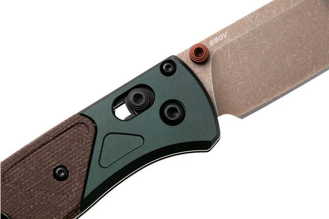 Afbeelding voor Benchmade Bugout 535FE-2602, Flat Dark Earth Battlewashed PVD CPM S90V, Taiga Green Aluminum zakmes