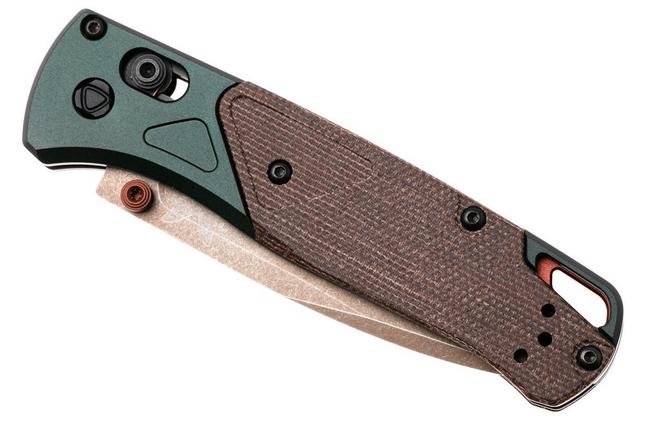 Afbeelding voor Benchmade Bugout 535FE-2602, Flat Dark Earth Battlewashed PVD CPM S90V, Taiga Green Aluminum zakmes