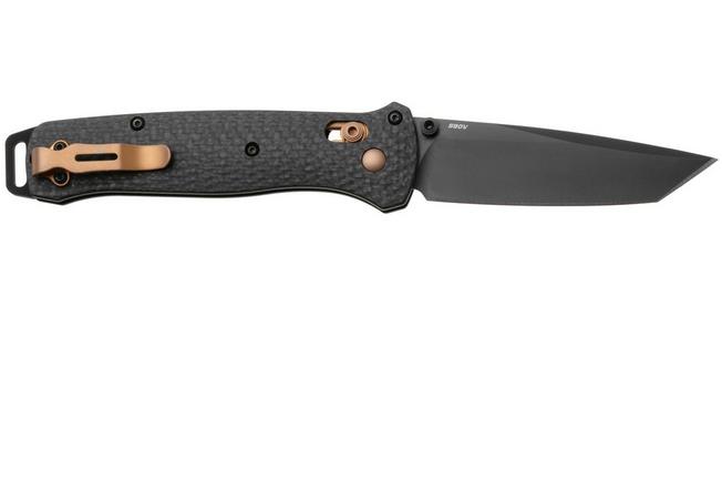 Afbeelding voor Benchmade Bailout 537BK-10 Black CPM S90V, Carbon Fiber, Dark Copper, zakmes