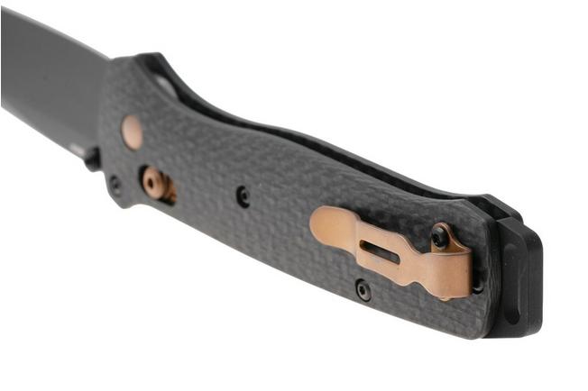 Afbeelding voor Benchmade Bailout 537BK-10 Black CPM S90V, Carbon Fiber, Dark Copper, zakmes