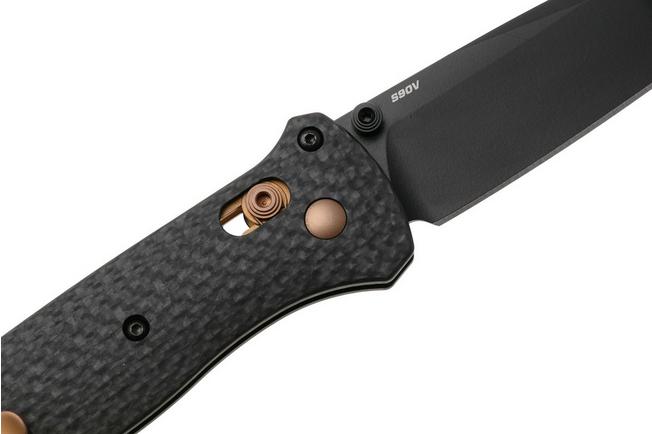Afbeelding voor Benchmade Bailout 537BK-10 Black CPM S90V, Carbon Fiber, Dark Copper, zakmes