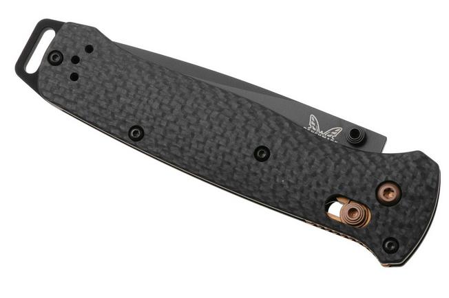 Afbeelding voor Benchmade Bailout 537BK-10 Black CPM S90V, Carbon Fiber, Dark Copper, zakmes