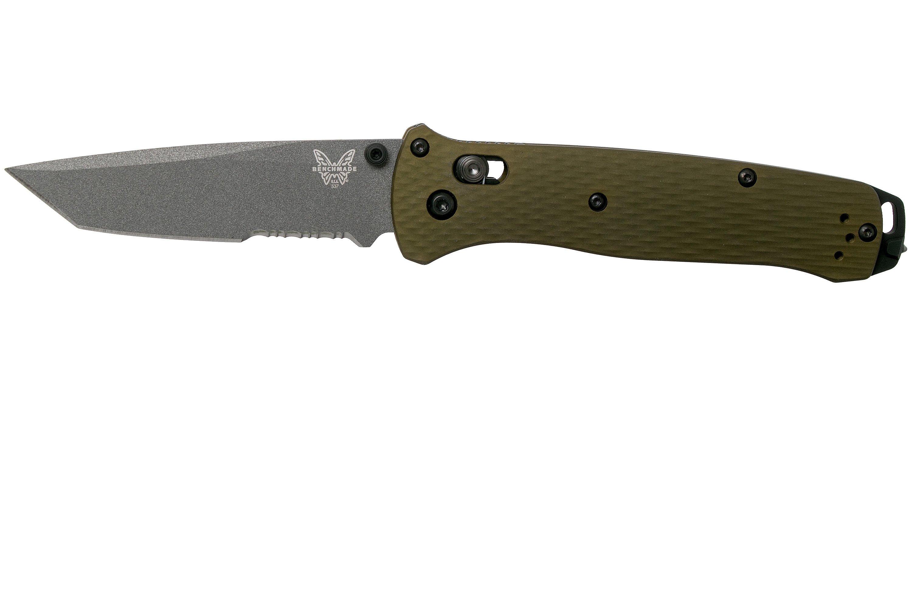Benchmade Bailout Aluminium 537SGY1 serrated pocket knife