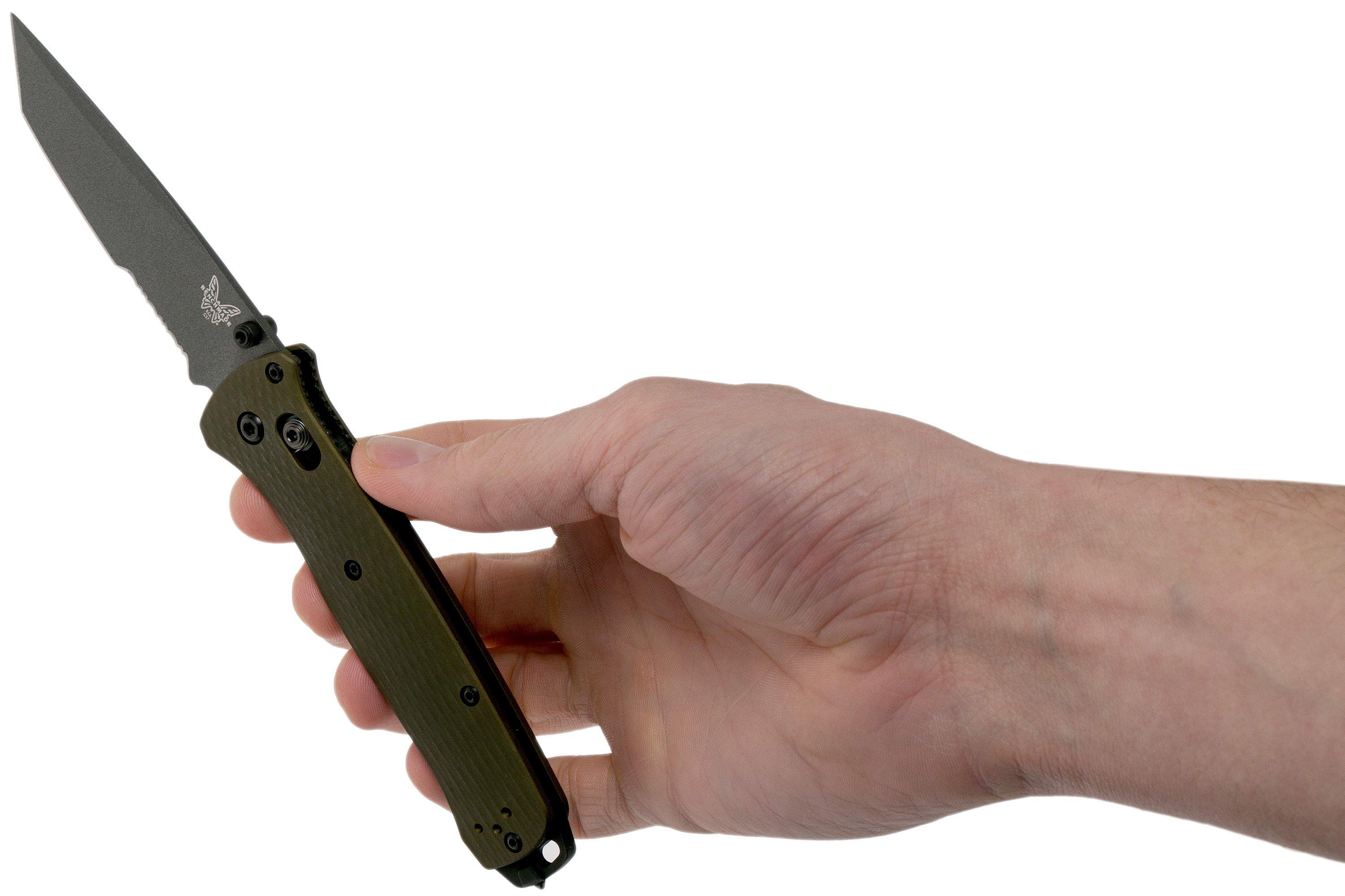 Benchmade Bailout Aluminium 537SGY1 serrated pocket knife