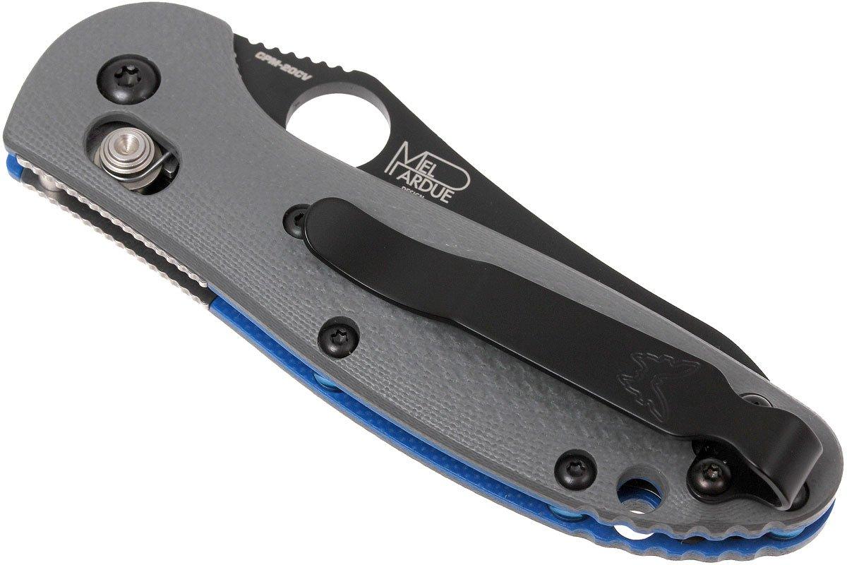 Benchmade 555BK-1 Mini Griptilian Gray G10 Black Plain CPM-20CV Blade