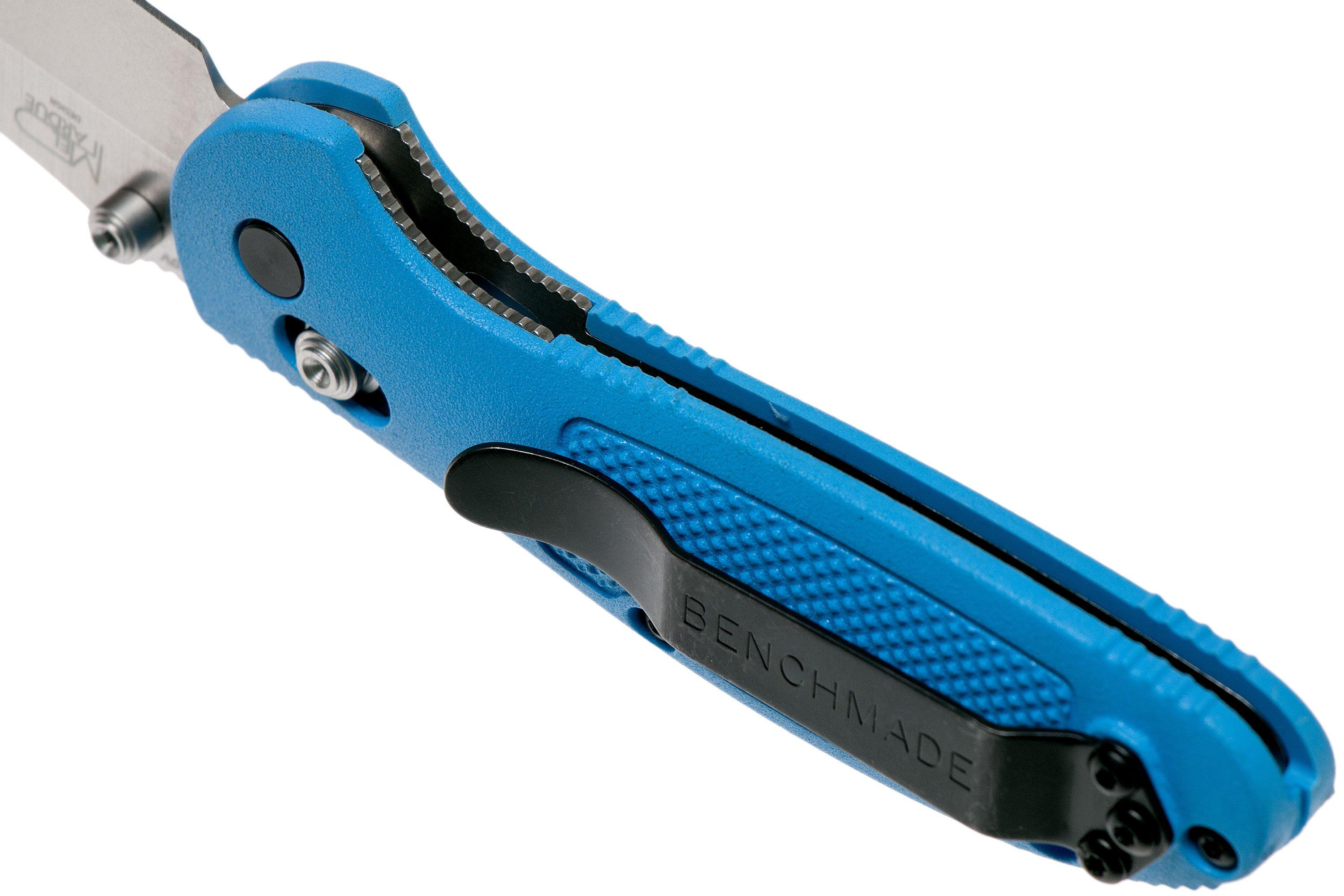 Benchmade Mini-Griptilian 556-BLU-S30V pocket knife, Mel Pardue design ...