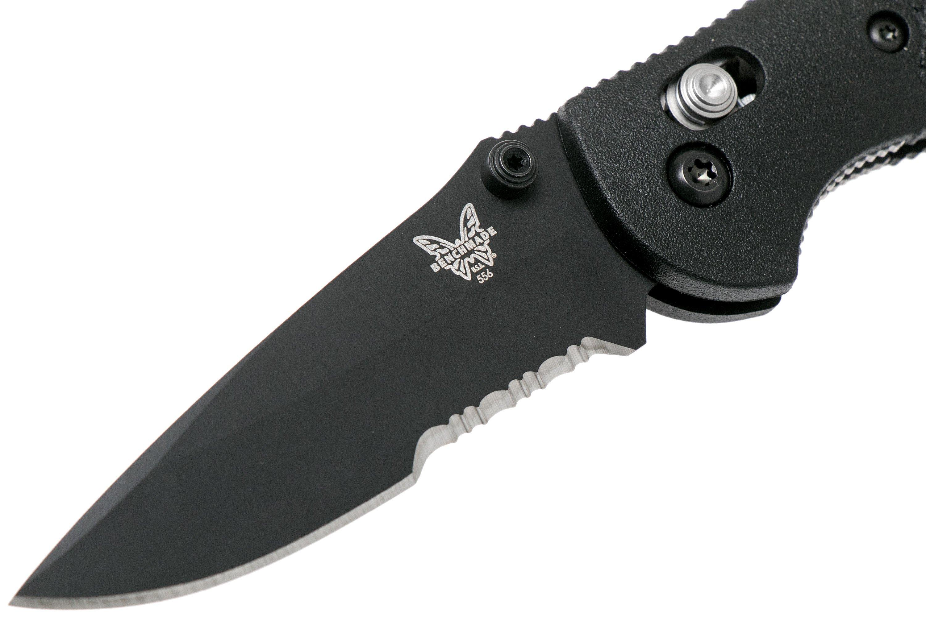 Benchmade MiniGriptilian 556SBKS30V Serrated pocket knife, Mel Pardue