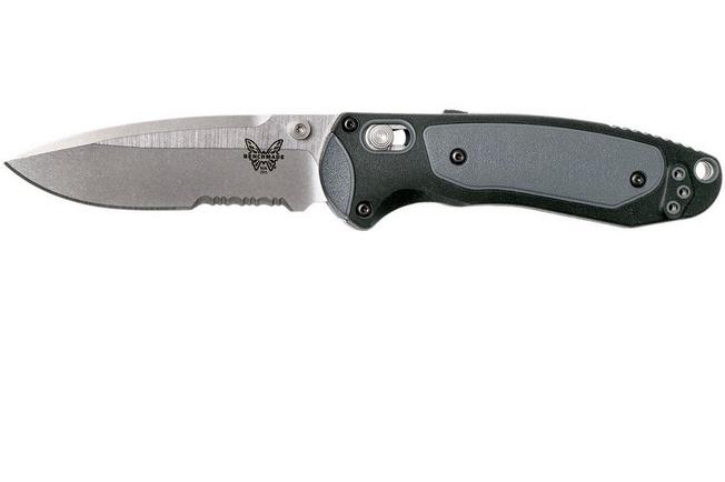 Image for Benchmade 595S Mini Boost pocket knife, serrated edge satin blade