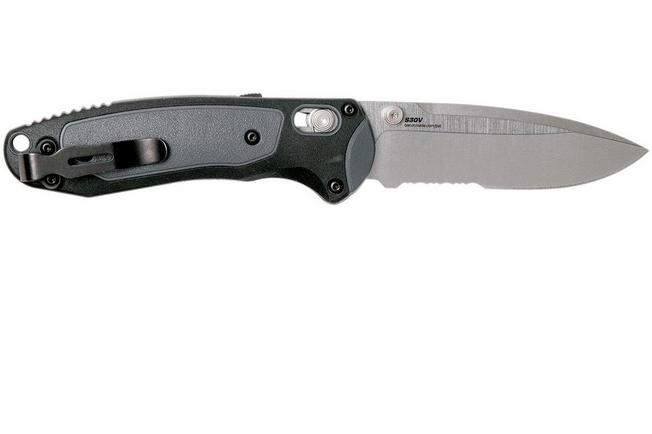 Image for Benchmade 595S Mini Boost pocket knife, serrated edge satin blade