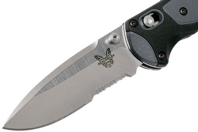 Image for Benchmade 595S Mini Boost pocket knife, serrated edge satin blade