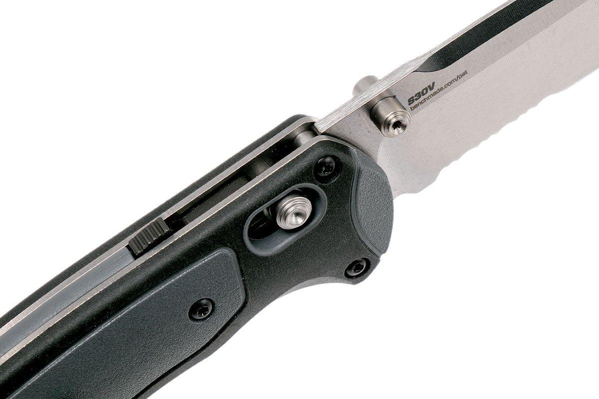 Benchmade 595S Mini Boost pocket knife, serrated edge satin blade ...
