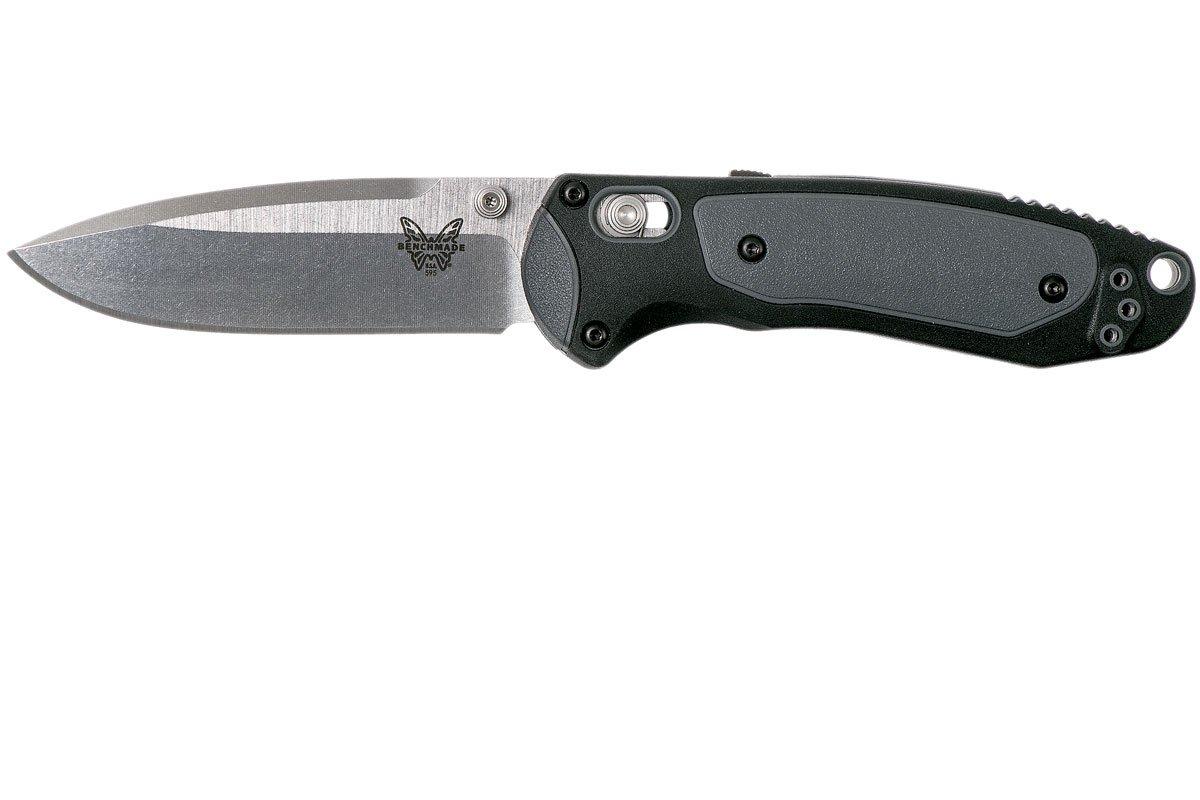 Benchmade 595 Mini Boost pocket knife, plain edge satin blade
