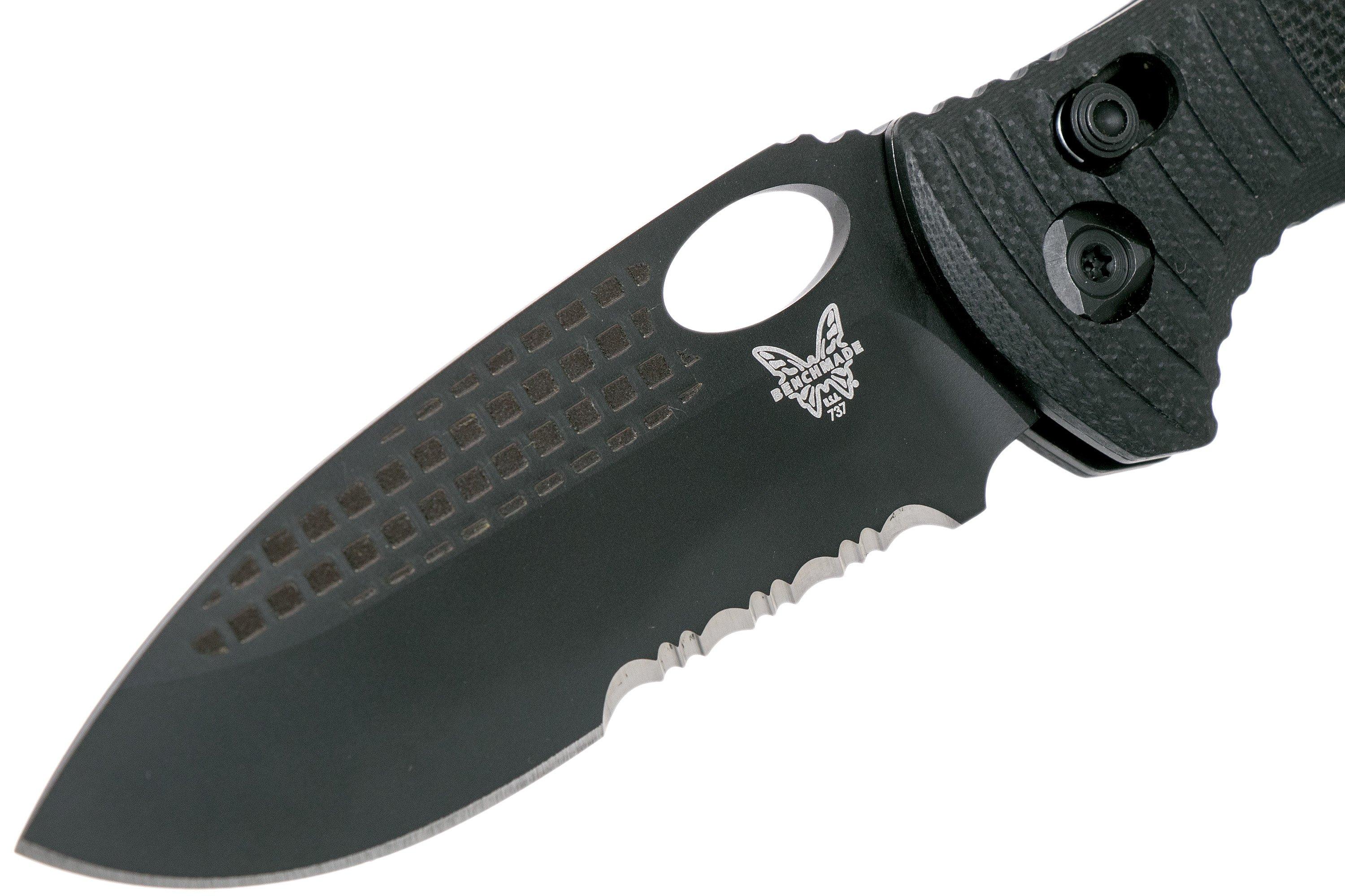 Benchmade Aileron 737SBK Black Serrated pocket knife, Steve Tarani