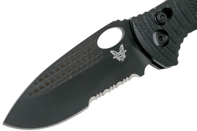 Image for Benchmade Aileron 737SBK Black Serrated pocket knife, Steve Tarani design