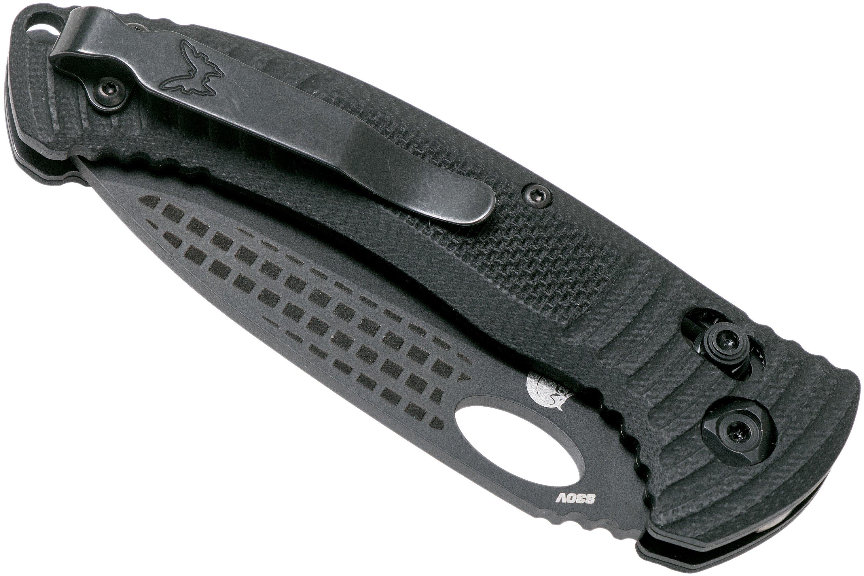Benchmade Aileron 737SBK Black Serrated pocket knife, Steve Tarani