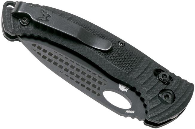 Image for Benchmade Aileron 737SBK Black Serrated pocket knife, Steve Tarani design