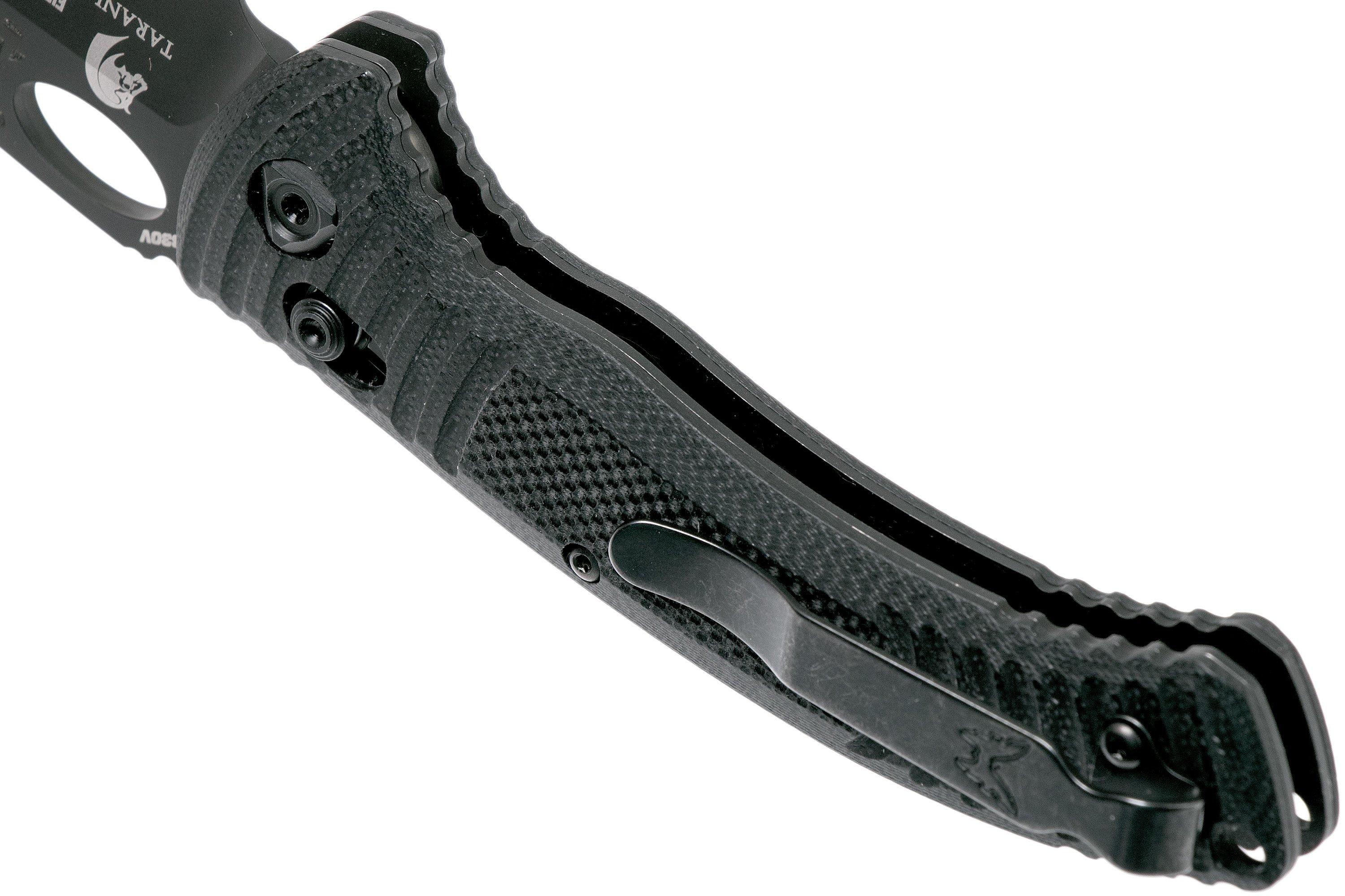 Benchmade Aileron 737SBK Black Serrated pocket knife, Steve Tarani