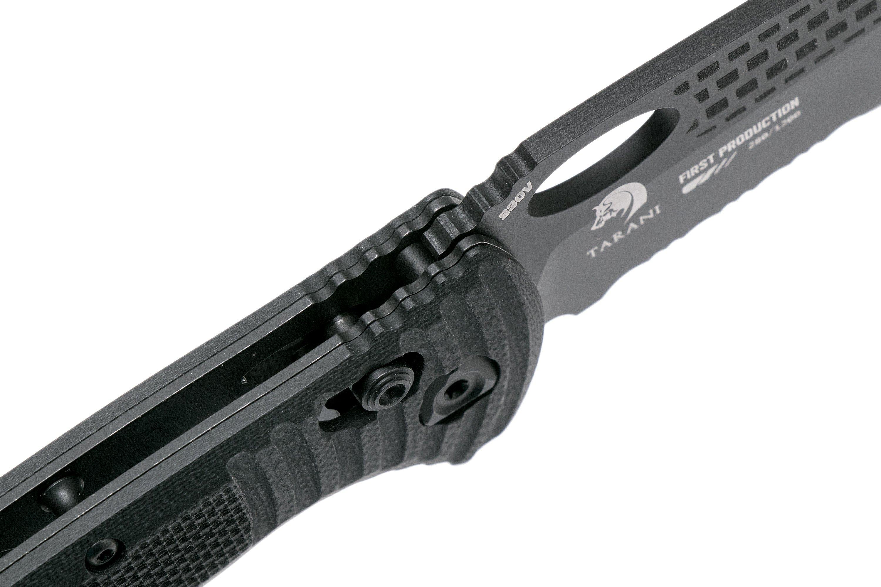 Benchmade Aileron 737SBK Black Serrated pocket knife, Steve Tarani