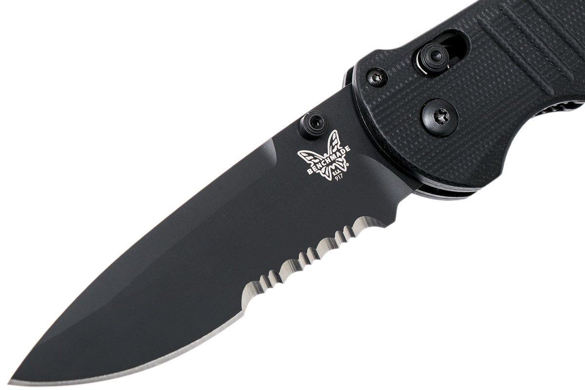 Benchmade 917SBK Triage rescue knife, black coating, serrated edge