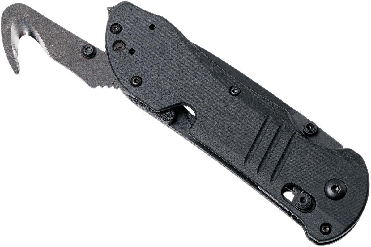 Benchmade 917SBK Triage rescue knife, black coating, serrated edge ...