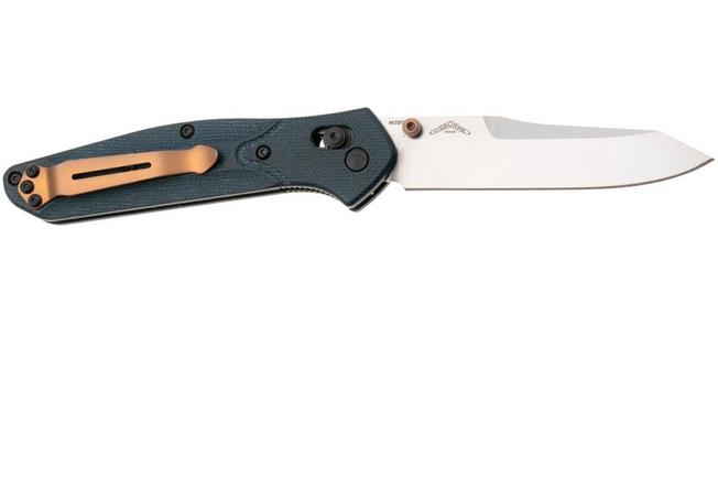 Afbeelding voor Benchmade Osborne 940-04 Stonewashed M390, Blue Denim Micarta, zakmes, Warren Osborne design